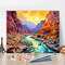 Arizona Landscape Paint by Numbers Canyon View Paint by Numbers Kits Arizona National Park Adults' Paint-by-Number Kits Canvas Painting Kit with Brushes and Pigment